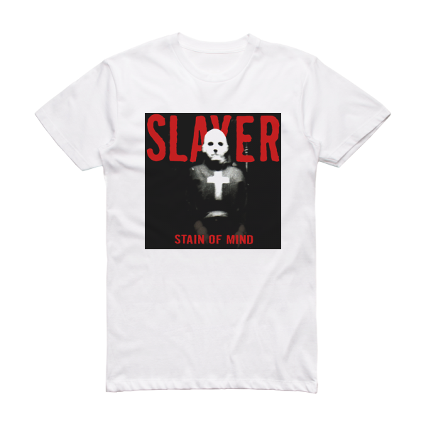 Slayer Stain Of Mind Album Cover T-Shirt White – ALBUM COVER T-SHIRTS