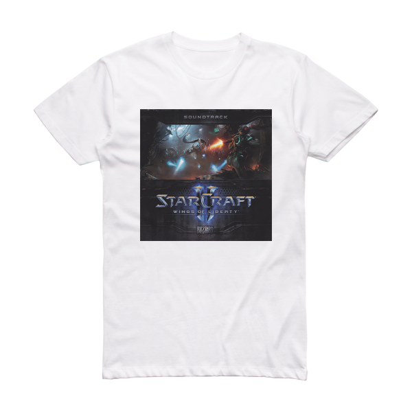 Russell Brower Starcraft Ii Wings Of Liberty 1 Album Cover T-Shirt White