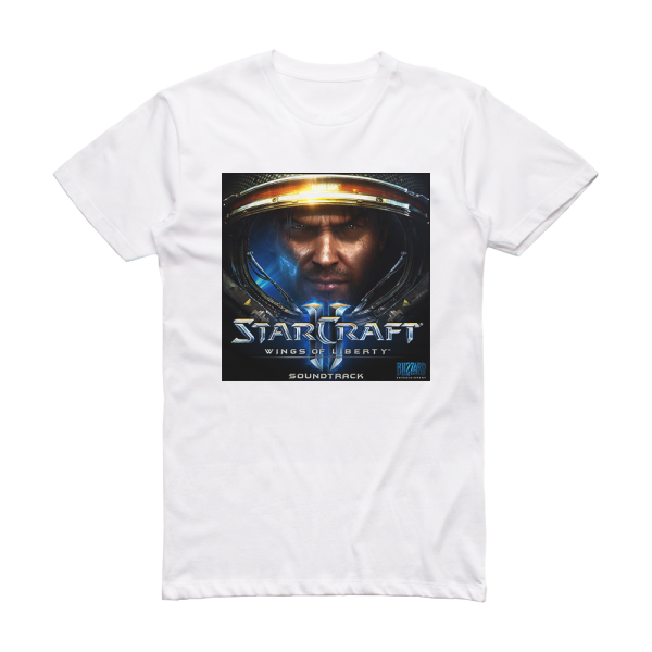 Russell Brower Starcraft Ii Wings Of Liberty 2 Album Cover T-Shirt White