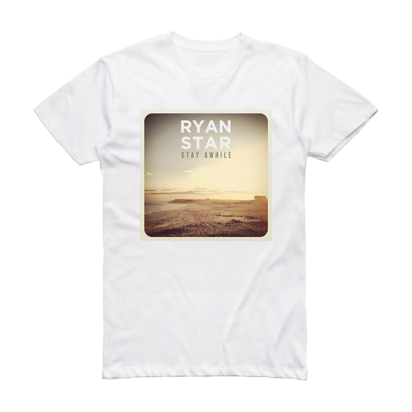 Ryan Star Stay Awhile Album Cover T-Shirt White