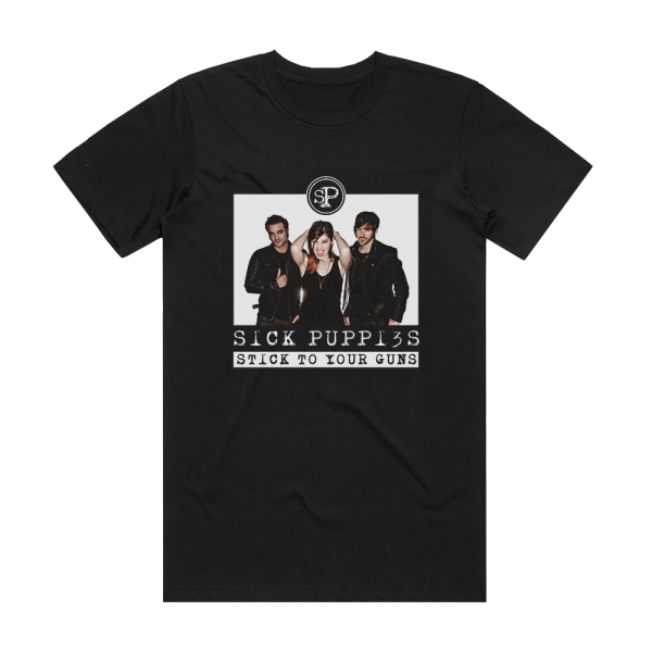 Sick Puppies Stick To Your Guns Album Cover T-Shirt Black