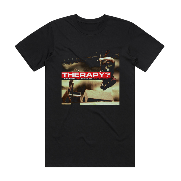 Therapy Stories The Singles Collection Album Cover T-Shirt Black