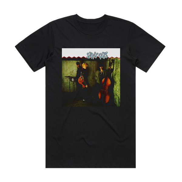 Stray Cats Stray Cats Album Cover T-Shirt Black