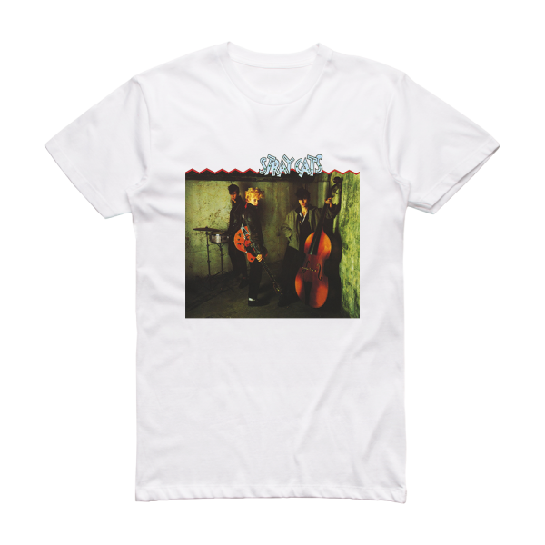 Stray Cats Stray Cats Album Cover T-Shirt White