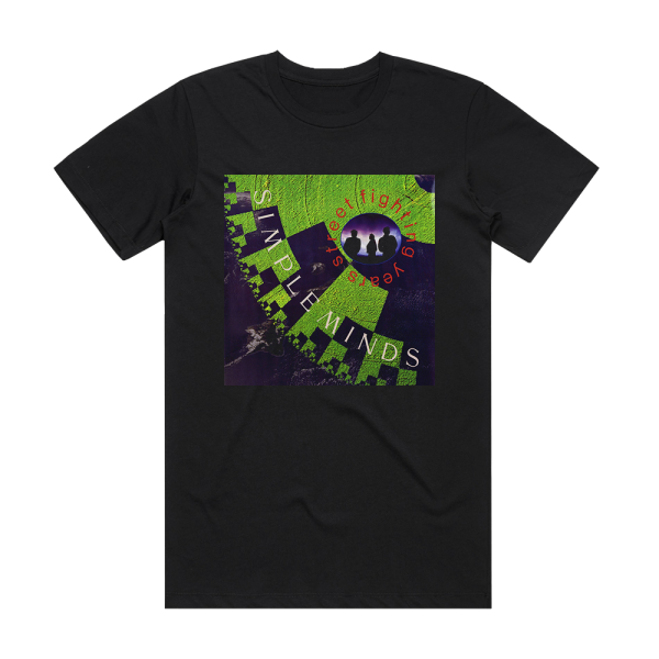 Simple Minds Street Fighting Years Album Cover T-Shirt Black