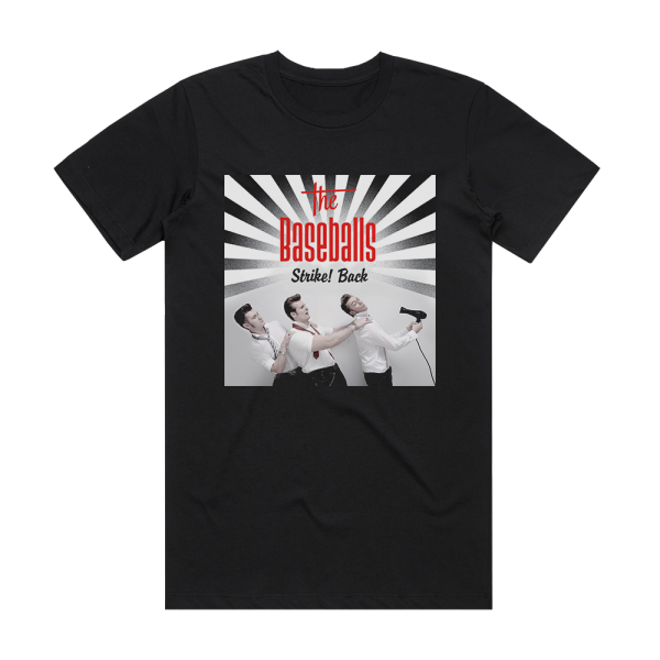 The Baseballs Strike Back Album Cover T-Shirt Black