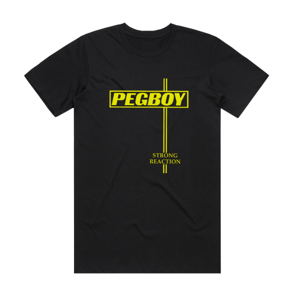 Pegboy Strong Reaction Three Chord Monte Album Cover T-Shirt Black