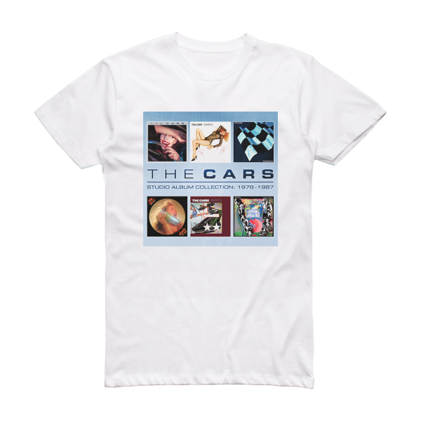 The Cars Studio Album Collection 1978 1987 Album Cover T-Shirt White