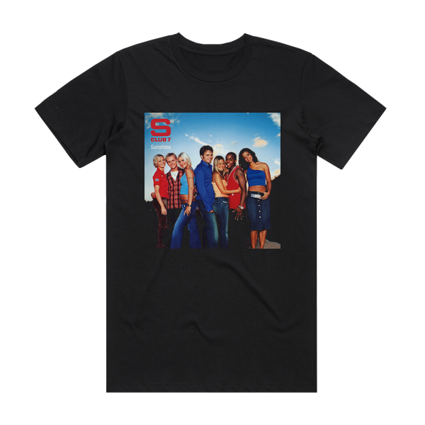 S Club 7 Sunshine Album Cover T-Shirt Black