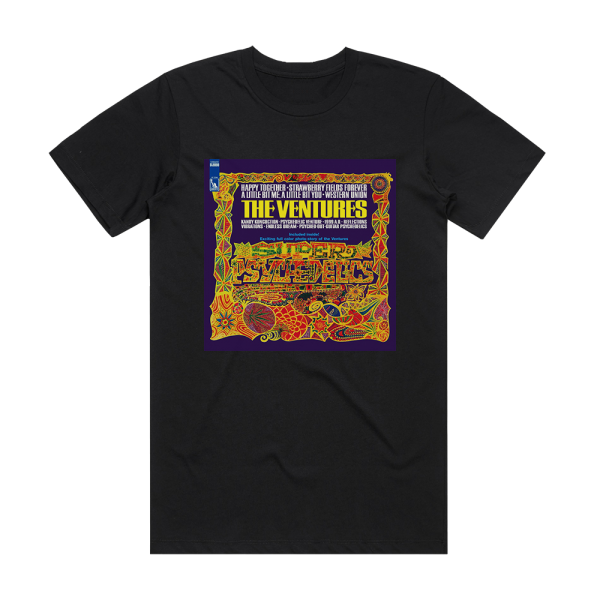 The Ventures Super Psychedelics Album Cover T-Shirt Black