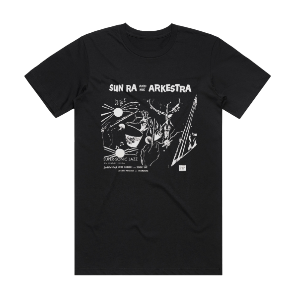 Sun Ra Arkestra Super Sonic Jazz Album Cover T-Shirt Black