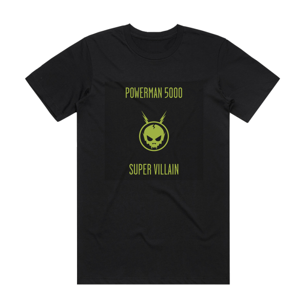 Powerman 5000 Super Villain Album Cover T-Shirt Black