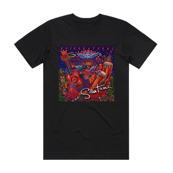 Santana Supernatural Album Cover T-Shirt Black