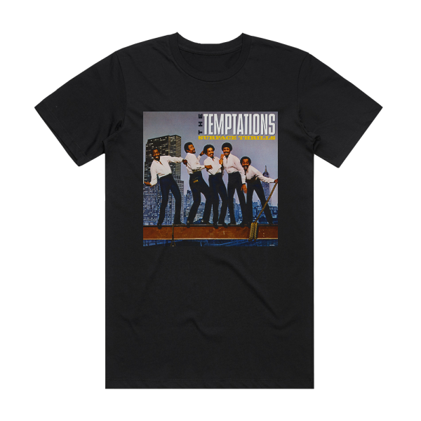 The Temptations Surface Thrills Album Cover T-Shirt Black