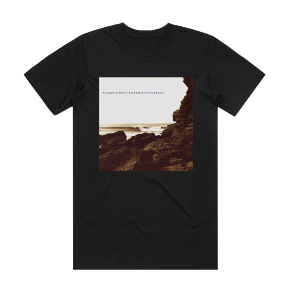 Polygon Window Surfing On Sine Waves Album Cover T-Shirt Black