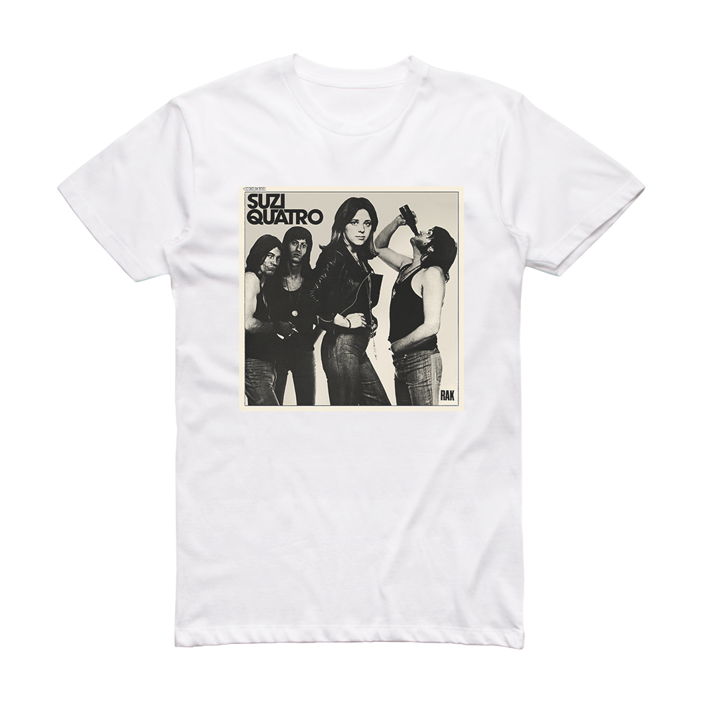 Suzi Quatro Suzi Quatro Album Cover T-Shirt White – ALBUM COVER T-SHIRTS