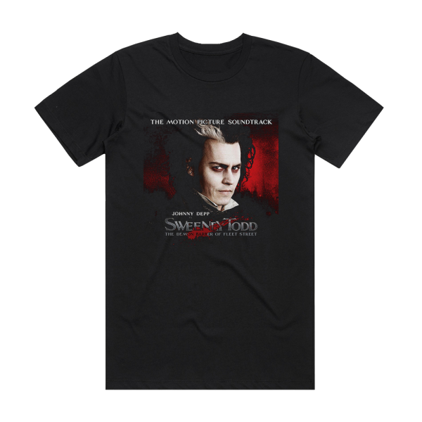 Stephen Sondheim Sweeney Todd The Demon Barber Of Fleet Street 2007 Film Cast Album Cover T-Shirt Black