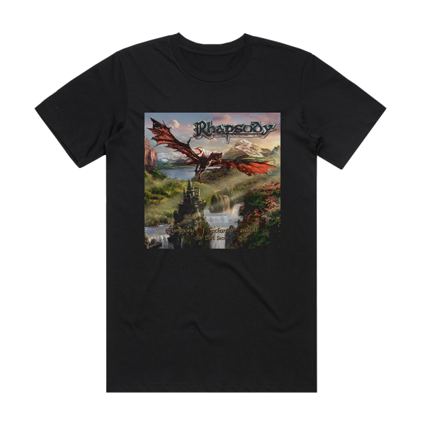 Rhapsody of Fire Symphony Of Enchanted Lands Ii The Dark Secret Album Cover T-Shirt Black