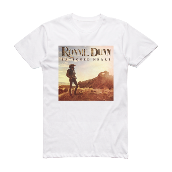 Ronnie Dunn Tattooed Heart Album Cover T-Shirt White