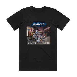 Scanner Terminal Earth Album Cover T-Shirt Black
