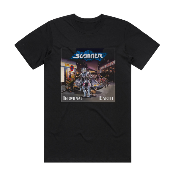 Scanner Terminal Earth Album Cover T-Shirt Black