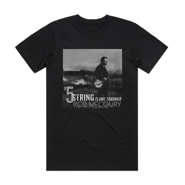 Rob McCoury The 5 String Flame Thrower Album Cover T-Shirt Black