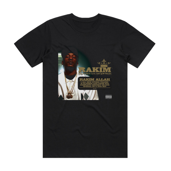 Rakim The Archive Live Lost Found 2 Album Cover T-Shirt Black