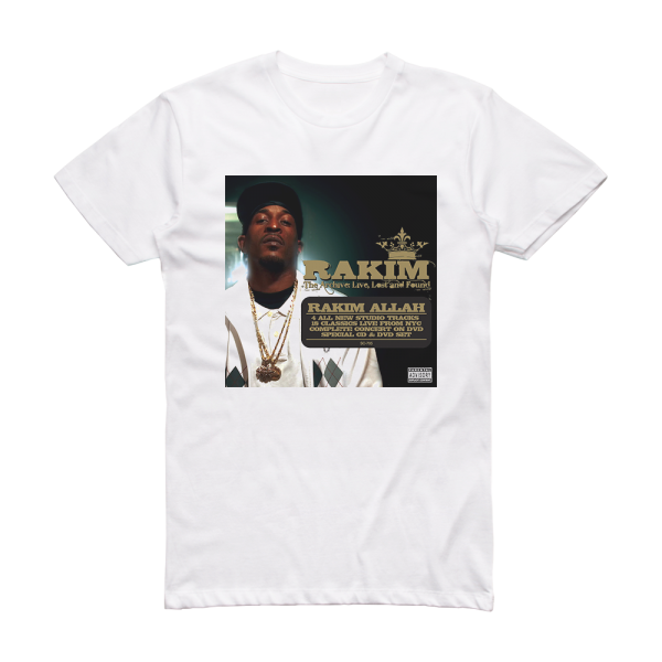 Rakim The Archive Live Lost Found 2 Album Cover T-Shirt White