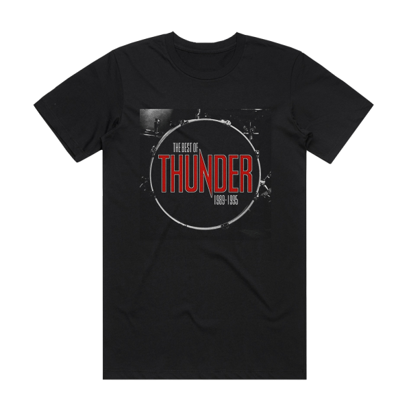 Thunder The Best Of 1989 1995 Album Cover T-Shirt Black