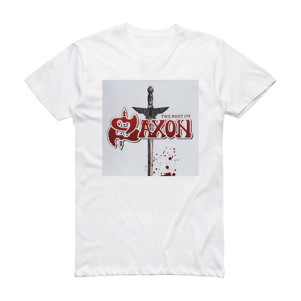 Saxon The Best Of Saxon Album Cover T-Shirt White