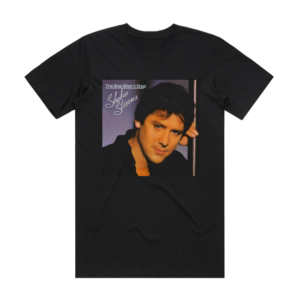 Shakin Stevens The Bop Wont Stop Album Cover T-Shirt Black