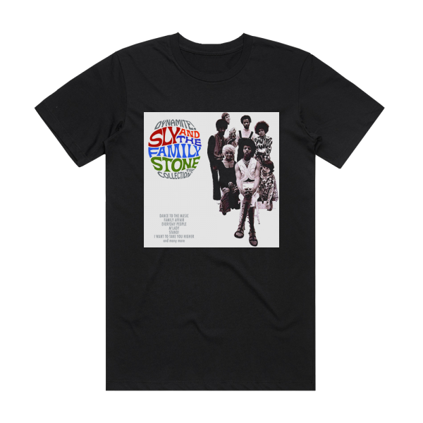 Sly and The Family Stone The Collection 2 Album Cover T-Shirt Black