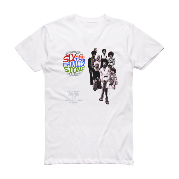 Sly and The Family Stone The Collection 2 Album Cover T-Shirt White