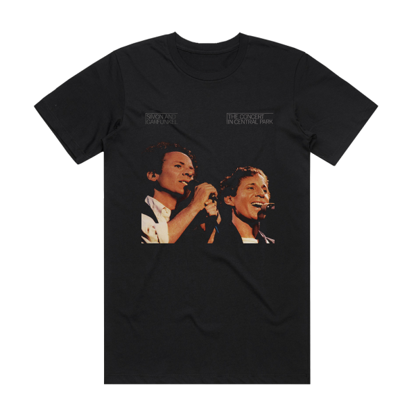 Simon and Garfunkel The Concert In Central Park Album Cover T-Shirt Black