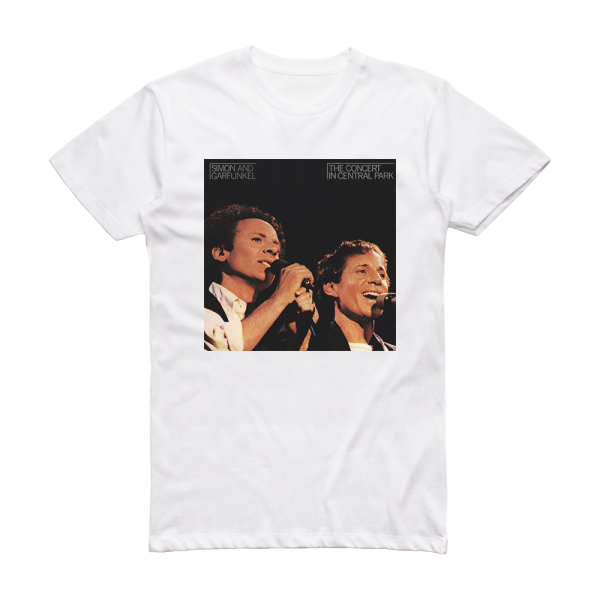 Simon and Garfunkel The Concert In Central Park Album Cover T-Shirt White