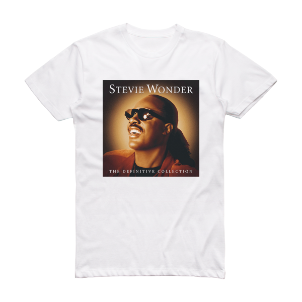 Stevie Wonder The Definitive Collection Album Cover T-Shirt White