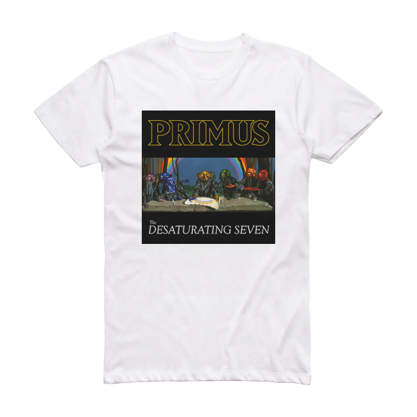 Primus The Desaturating Seven Album Cover T-Shirt White