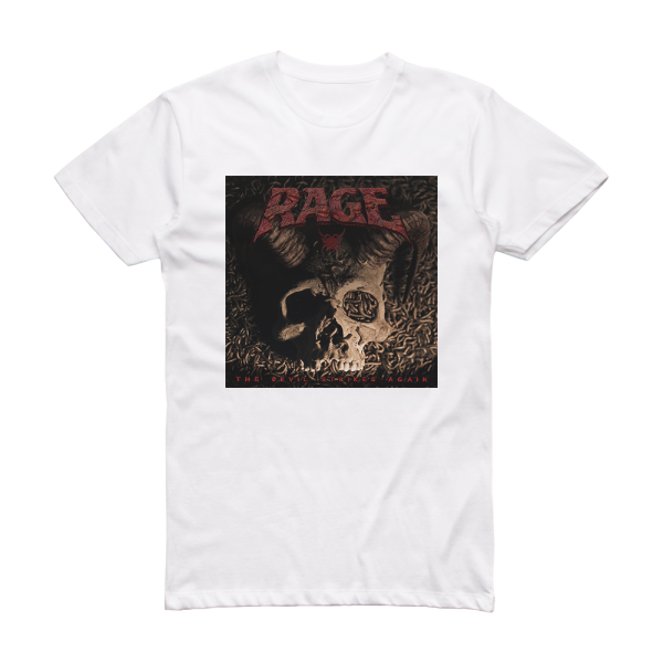 Rage The Devil Strikes Again Album Cover T-Shirt White