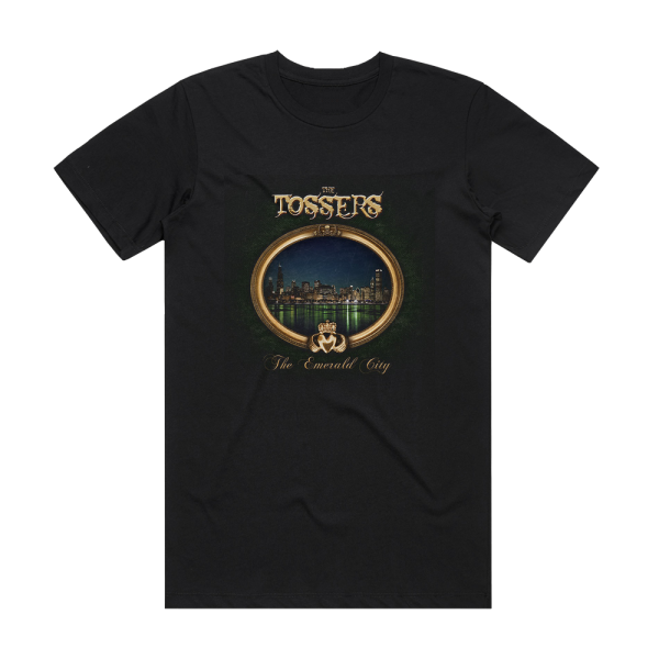 The Tossers The Emerald City Album Cover T-Shirt Black