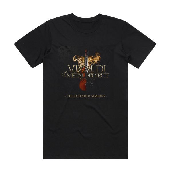 Vivaldi Metal Project The Extended Sessions Album Cover T-Shirt Black