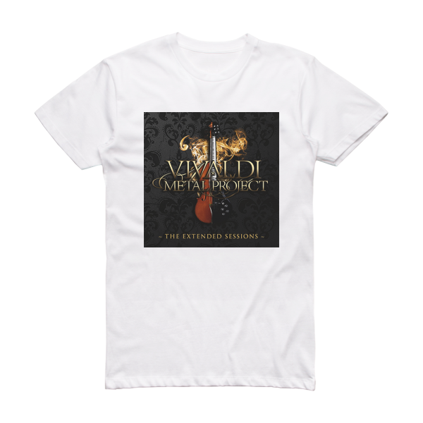 Vivaldi Metal Project The Extended Sessions Album Cover T-Shirt White