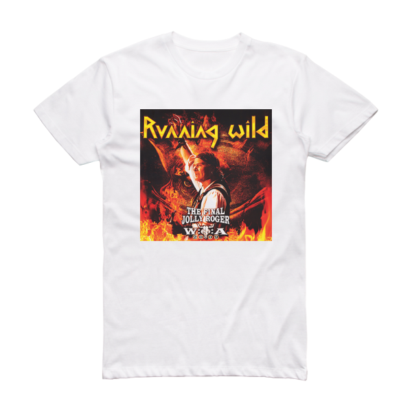 Running Wild The Final Jolly Roger Album Cover T-Shirt White