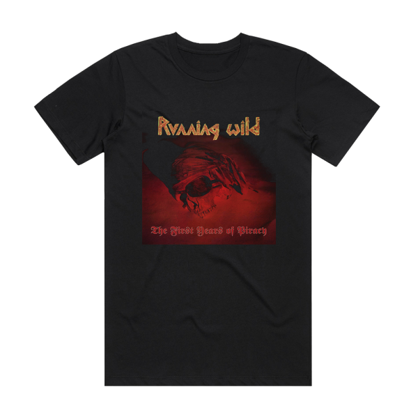 Running Wild The First Years Of Piracy Album Cover T-Shirt Black