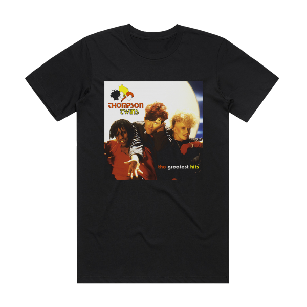 Thompson Twins The Greatest Hits Album Cover T-Shirt Black