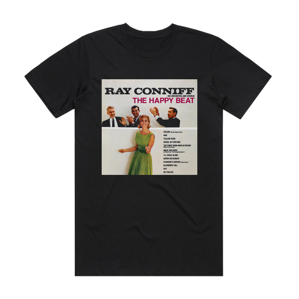 Ray Conniff The Happy Beat Album Cover T-Shirt Black