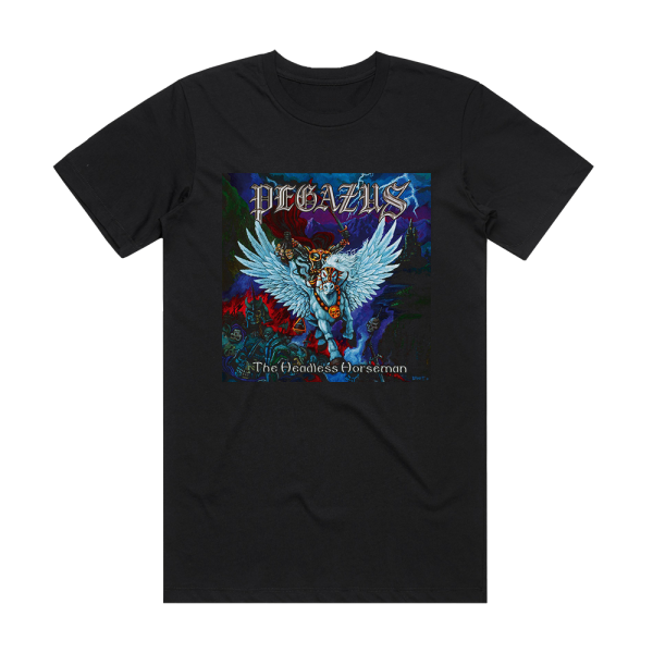 Pegazus The Headless Horseman Album Cover T-Shirt Black