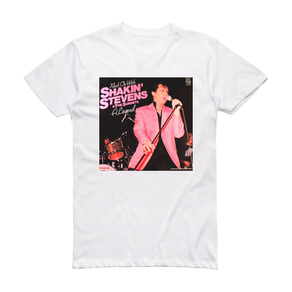 Shakin Stevens The Hits Of Shakin Stevens Album Cover T-Shirt White