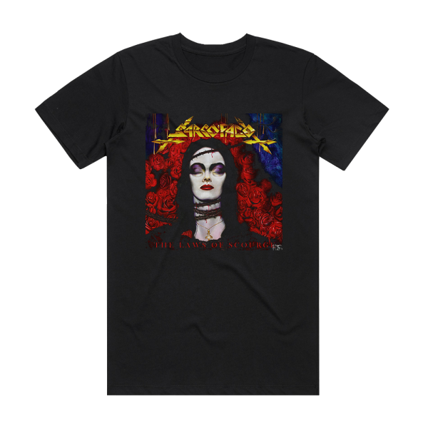 Sarcofago The Laws Of Scourge Album Cover T-Shirt Black