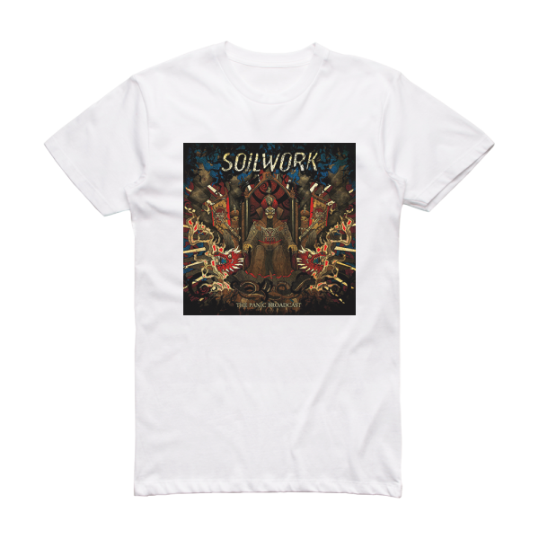 Soilwork The Panic Broadcast Album Cover T-Shirt White