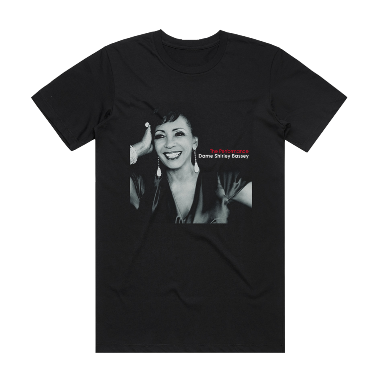 Shirley Bassey The Performance Album Cover T-Shirt Black – ALBUM COVER ...